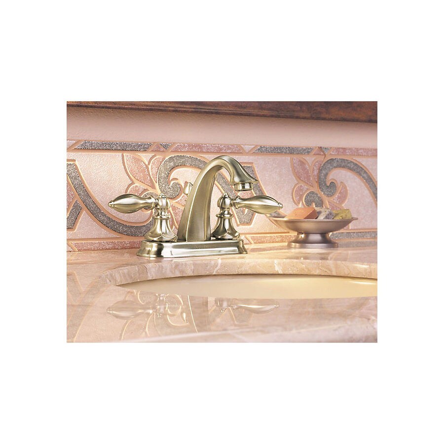 Pfister Catalina Brushed Nickel Single Hole 2 Handle Watersense Bathroom Sink Faucet With Drain