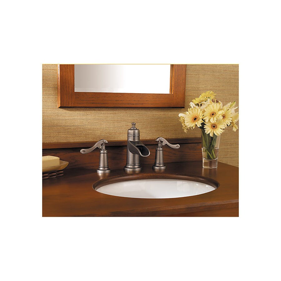 Pfister Ashfield Rustic Pewter 2-Handle 8-in Widespread WaterSense ...