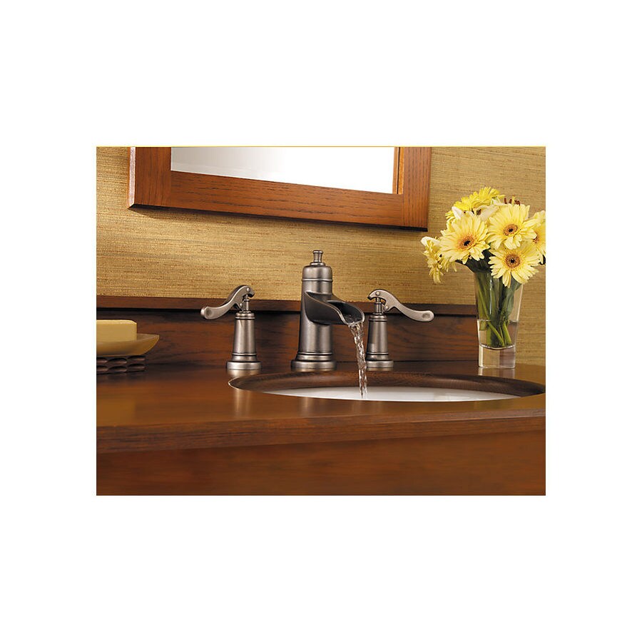 Pfister Ashfield Rustic Pewter 2-Handle 8-in Widespread WaterSense ...