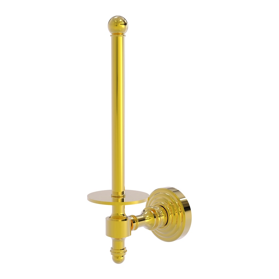 Allied Brass Retro Wave Polished brass Wall Mount Single Post Toilet