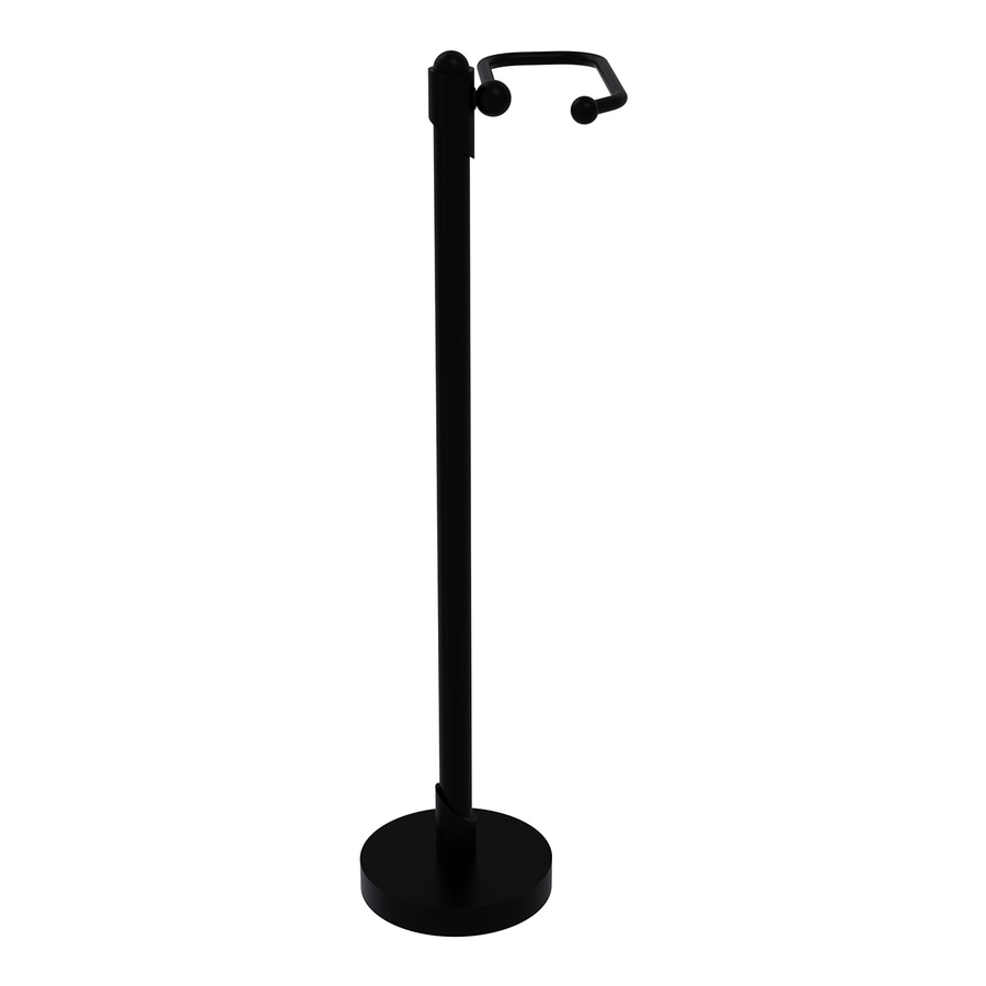 Allied Brass Soho Matte black Freestanding Single Post Toilet Paper