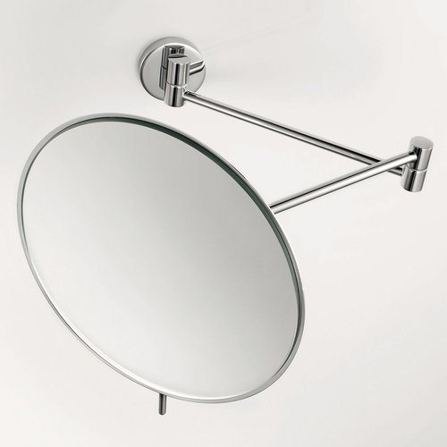 WS Bath Collections Mirror Pure Chrome Magnifying WallMounted Vanity Mirror in the Makeup