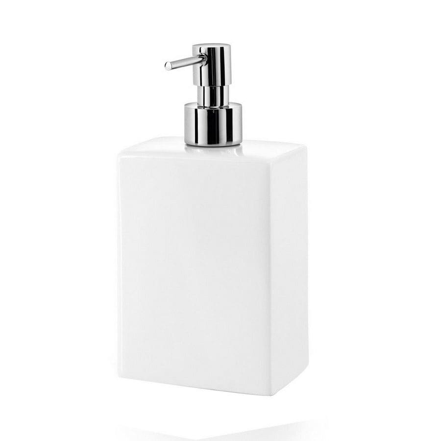 WS Bath Collections Porcelain White Soap and Lotion Dispenser at