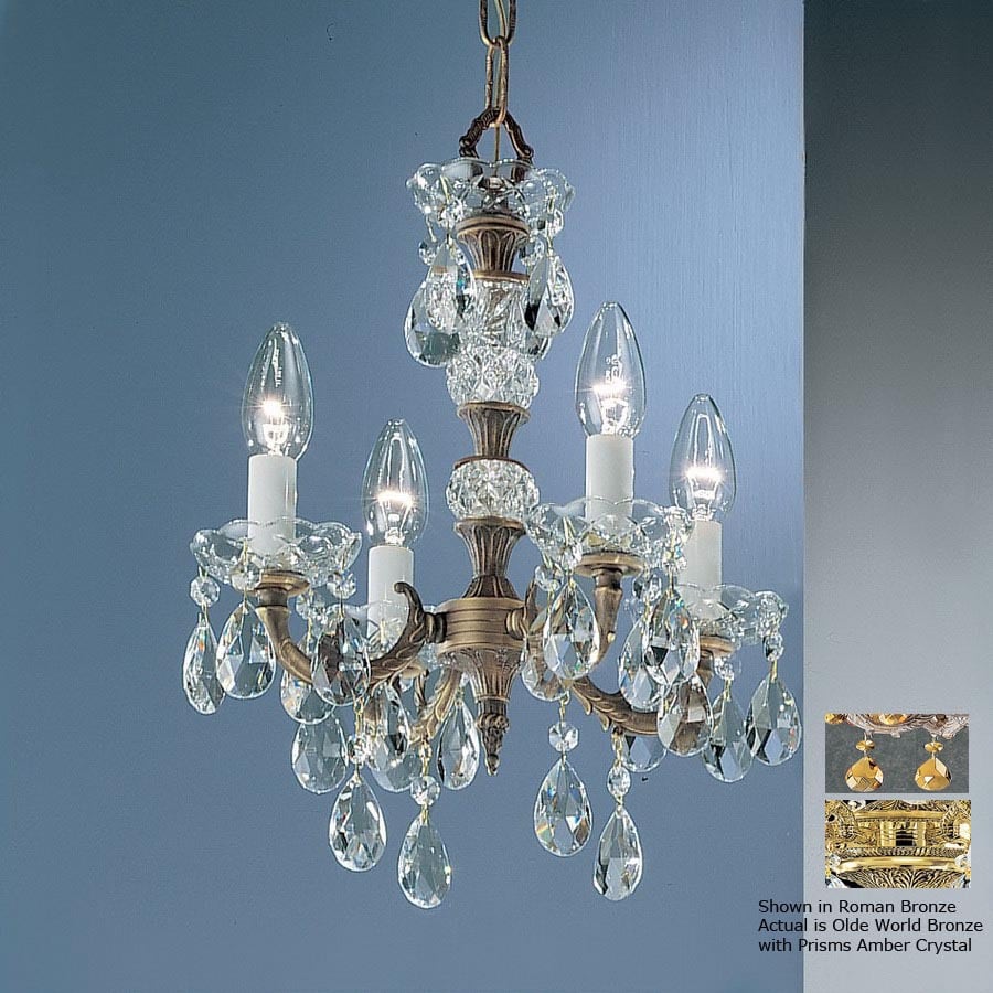 Classic Lighting 4 Light Madrid Olde World Bronze Crystal Accent Chandelier In The Chandeliers Department At Lowes Com