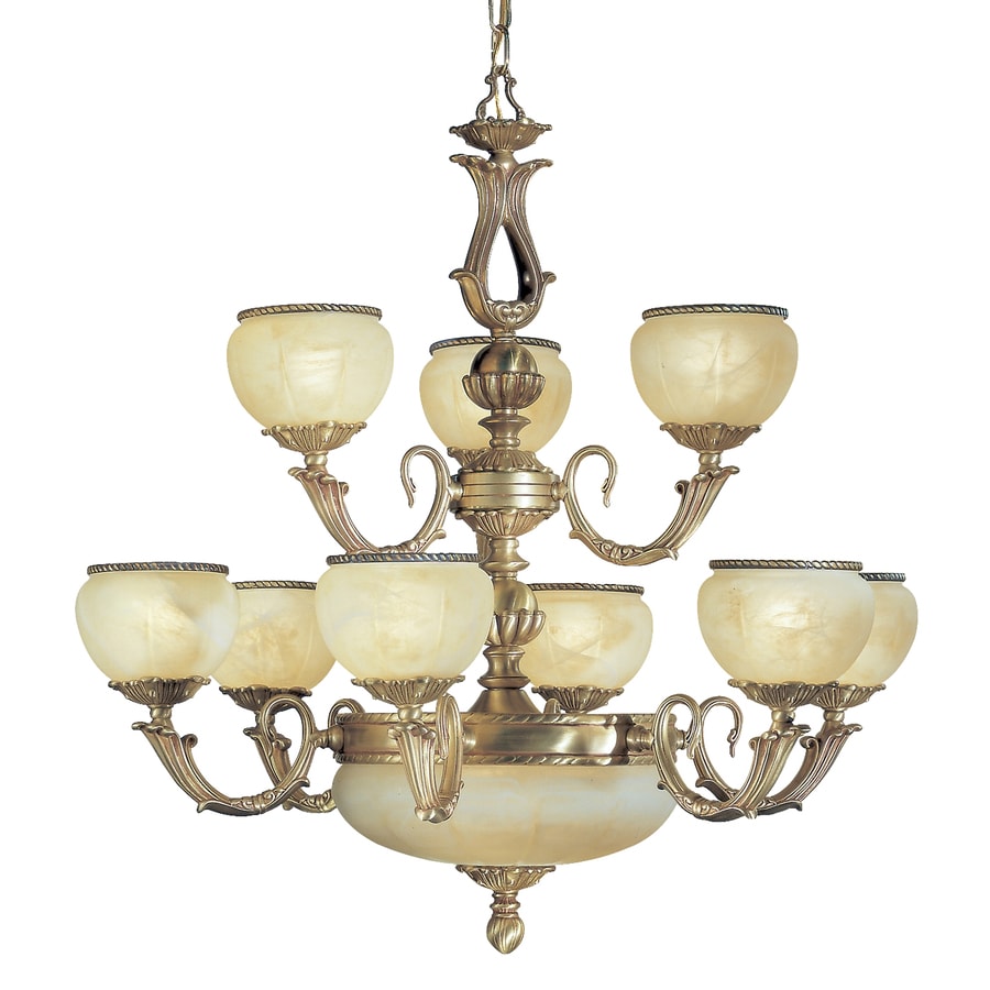 shop classic lighting alexandria 32-in 12-light satin bronze with shop classic lighting alexandria 32-in 12-light satin bronze with