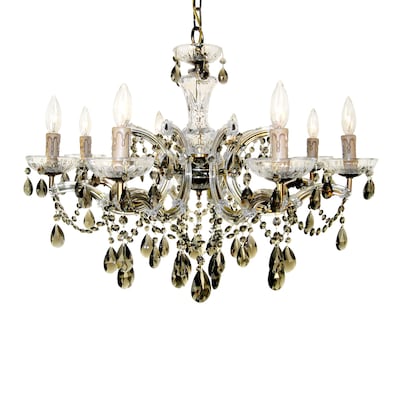 Classic Lighting Rialto 8-Light Renovation Brass Traditional Crystal Candle Chandelier Classic Lighting Rialto 8-Light Renovation Brass Traditional Crystal Candle Chandelier