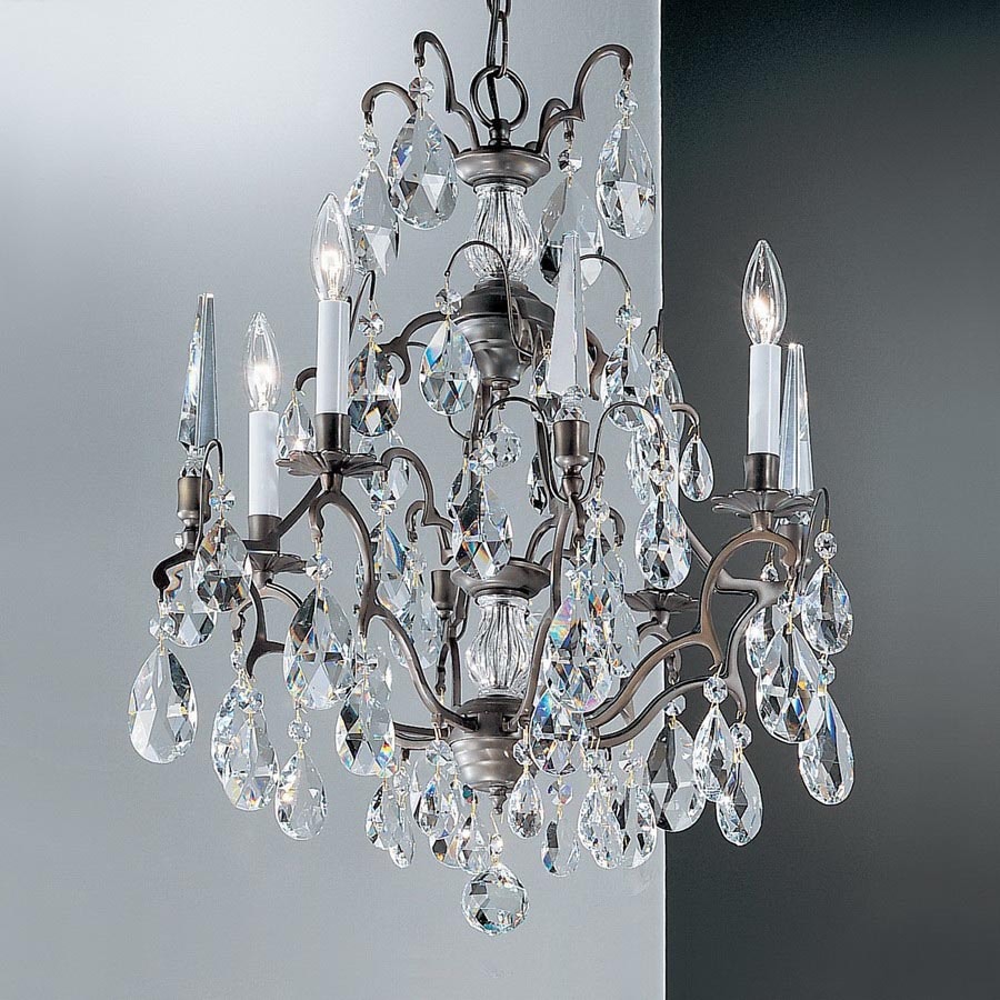 Classic Lighting Versailles 4 Light Antique Bronze Crystal Chandelier   3922577 