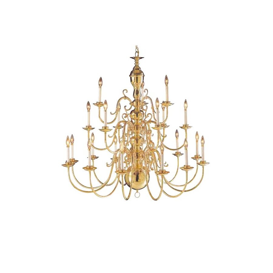 International Lighting 21Light Burlington Polished Brass Chandelier in