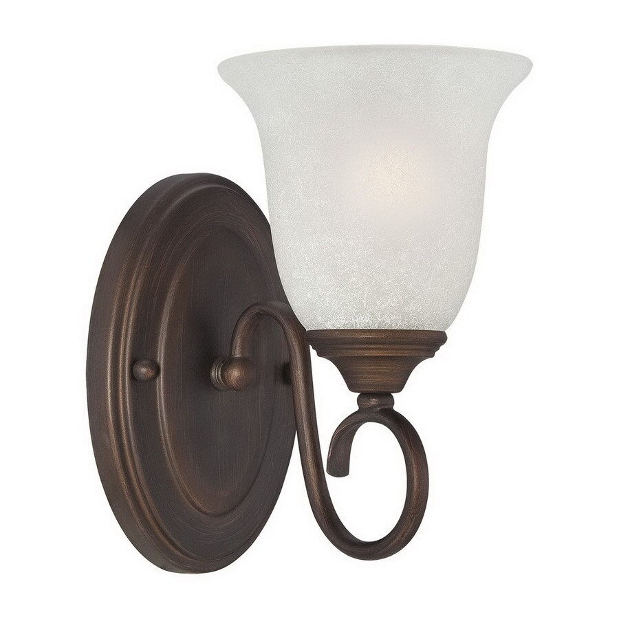Shop Millennium Lighting 5-in W 1-Light Rubbed Bronze Arm Wall Sconce at Lowes.com