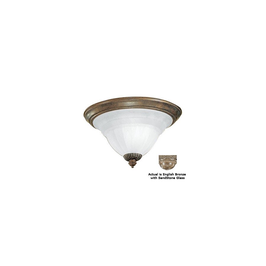 Classic Lighting 68100 EB SSG 1-Light 13-in English Bronze Flush Mount Light