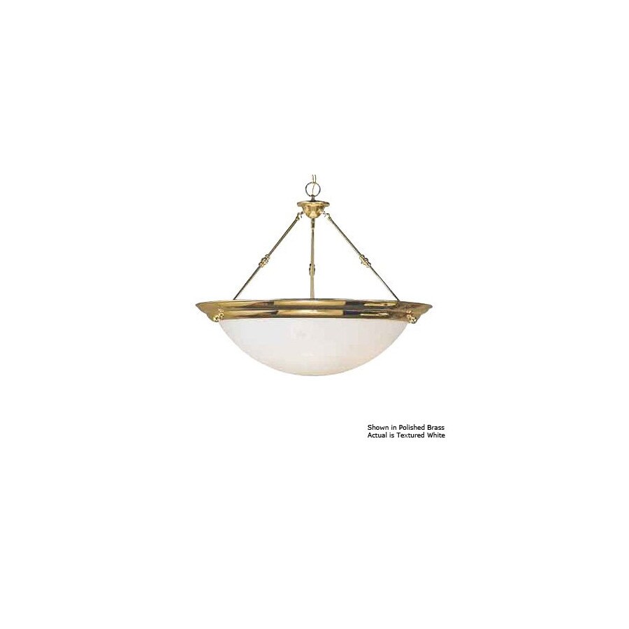 International Lighting 3707-03 27-3/4-in W Textured White Pendant Light