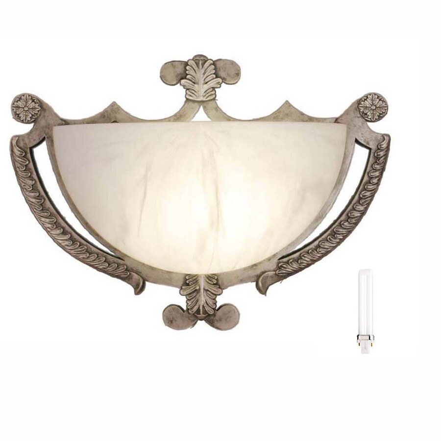 International Lighting 18-in W 1-Light Vintage Silver Pocket Wall