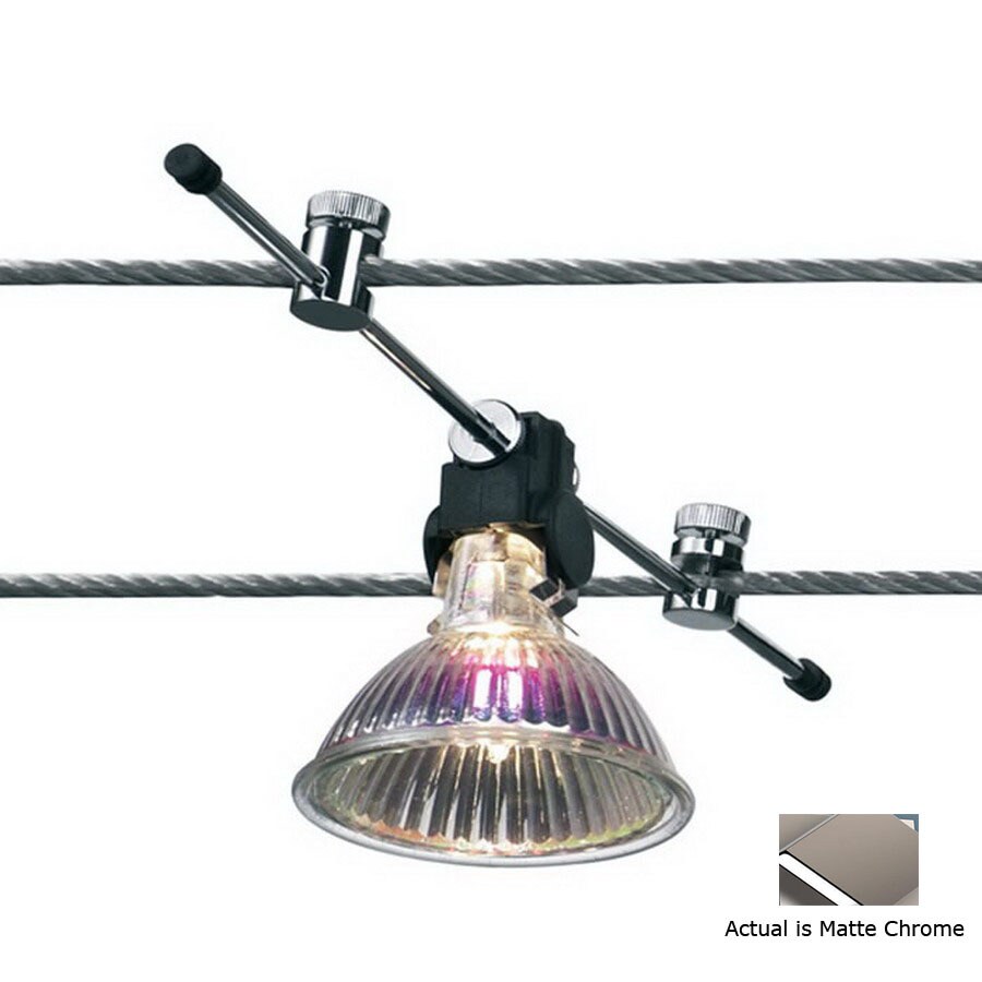 Bruck Lighting Systems Matte Chrome Step Linear Track Lighting Head at