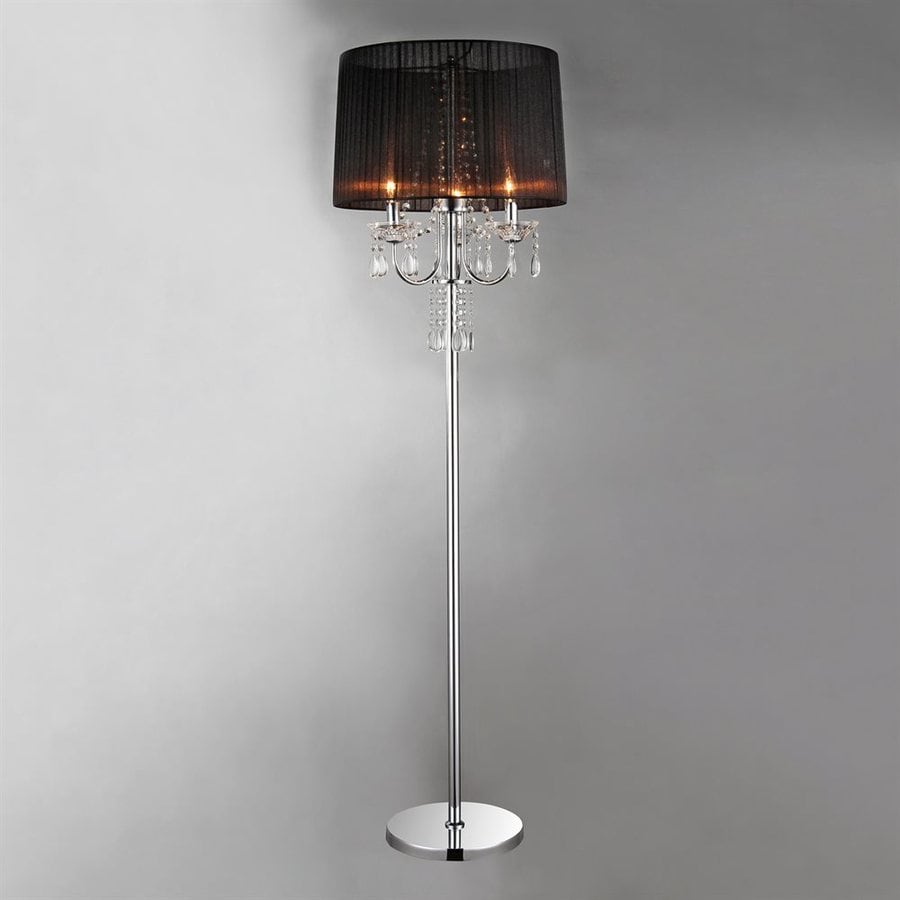 Warehouse Of 58 In Chrome Crystal Accent Torchiere