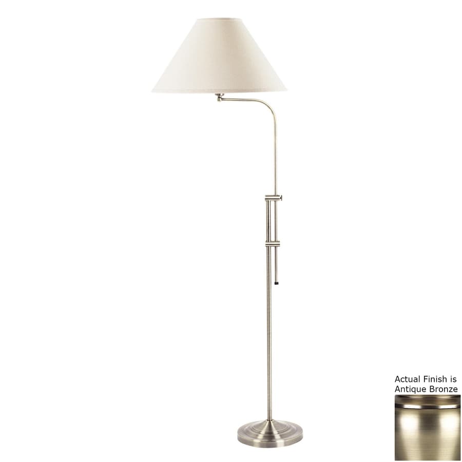 Cal Lighting 67 5 In Antique Brass 3 Way Downbridge Floor Lamp Cal Lighting 67 5 In Antique Brass 3 Way Downbridge Floor Lamp With Fabric Shade