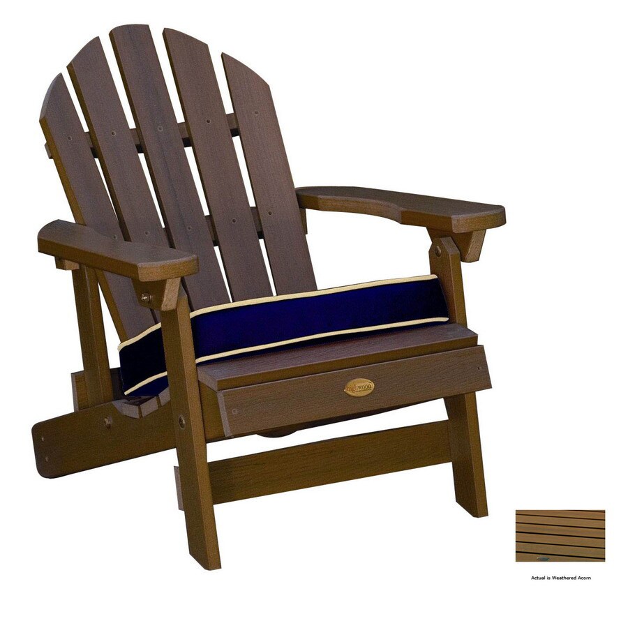 Highwood USA Weathered Acorn Wood Adirondack Chair at Lowes.com