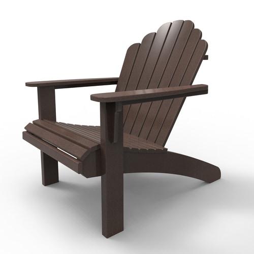 Malibu Outdoor Living Hampton Dark Brown Plastic Adirondack Chair At   3968105xl 