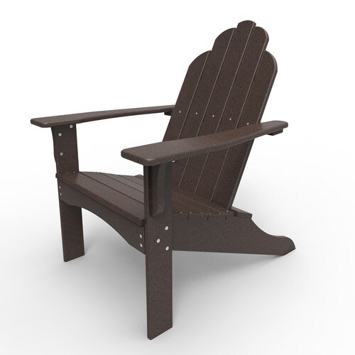 Malibu Outdoor Living Yarmouth Dark Brown Plastic Adirondack Chair in