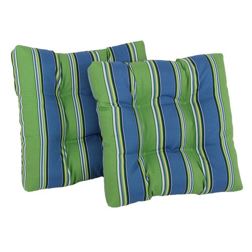 Blazing Needles Dacron 2Piece Haliwell Caribbean Patio Chair Cushion