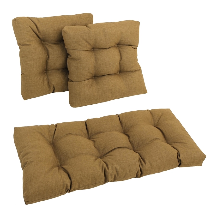 Blazing Needles Dacron 3 Piece Wheat Patio Chair Cushions At Lowes Com