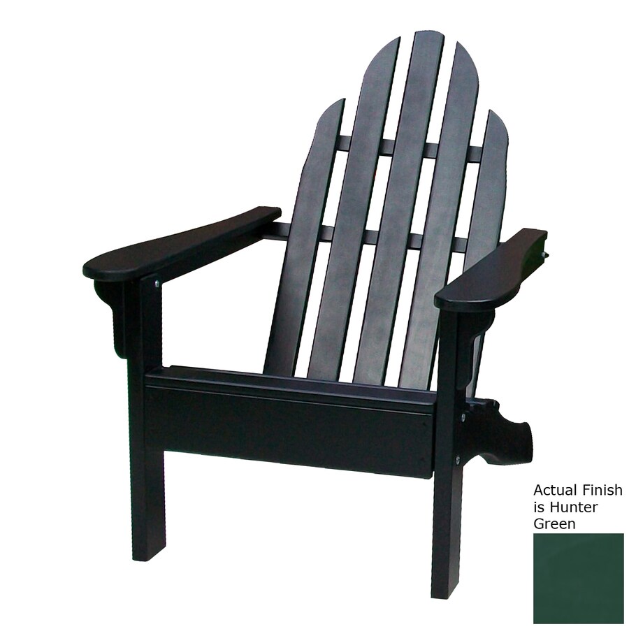 Prairie Leisure Design Hunter Green Pine Patio Adirondack Chair at