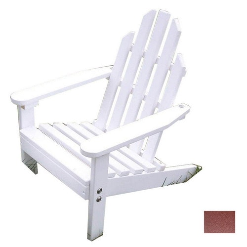 Prairie Leisure Design Satin White Wood Adirondack Chair 