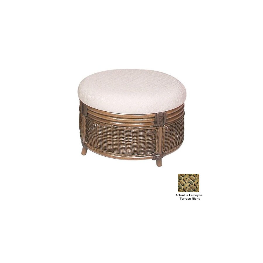 Hospitality Rattan 705-9317-ATQ-SM-502 Legacy Antique Round Ottoman