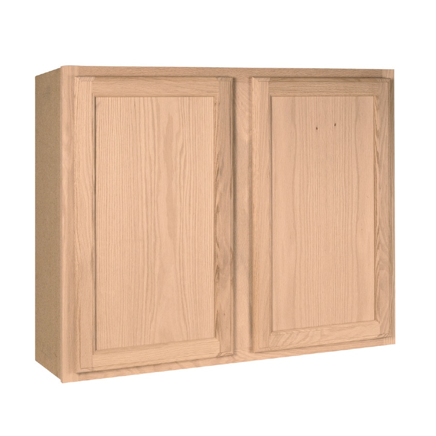 Project Source 36-in W x 30-in H x 12-in D Unfinished Brown/Tan Oak ...