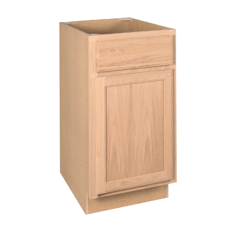 Project Source 18-in W x 34.5-in H x 24-in D Brown/Tan Unfinished Oak ...