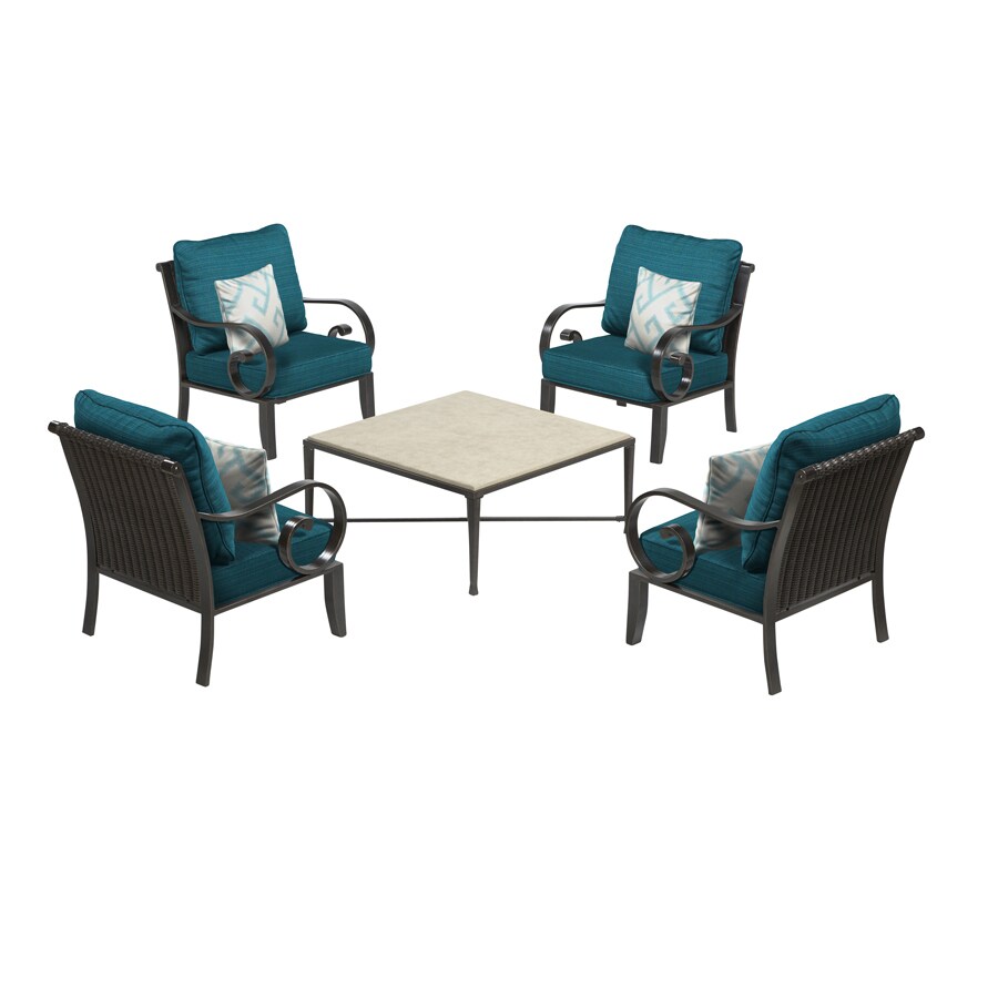 Allen Roth Pardini Pardini 4 Piece Frame Patio Conversation Set