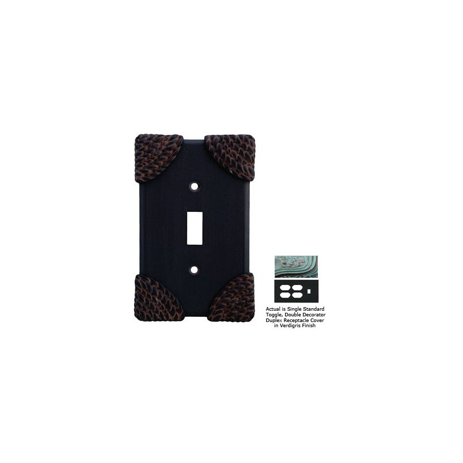 Anne at Home Roguery 3-Gang Verdigris Combination Pewter Wall Plate at ...