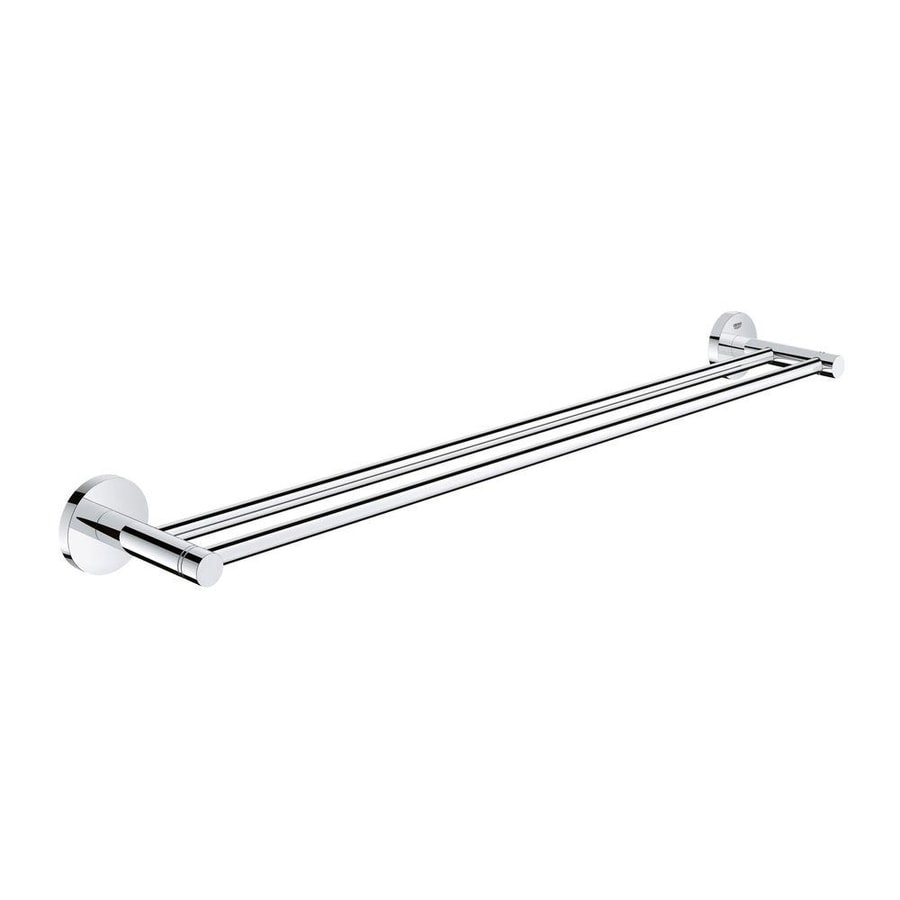 GROHE Essentials 24-in Double Chrome Wall Mount Double Towel Bar at ...