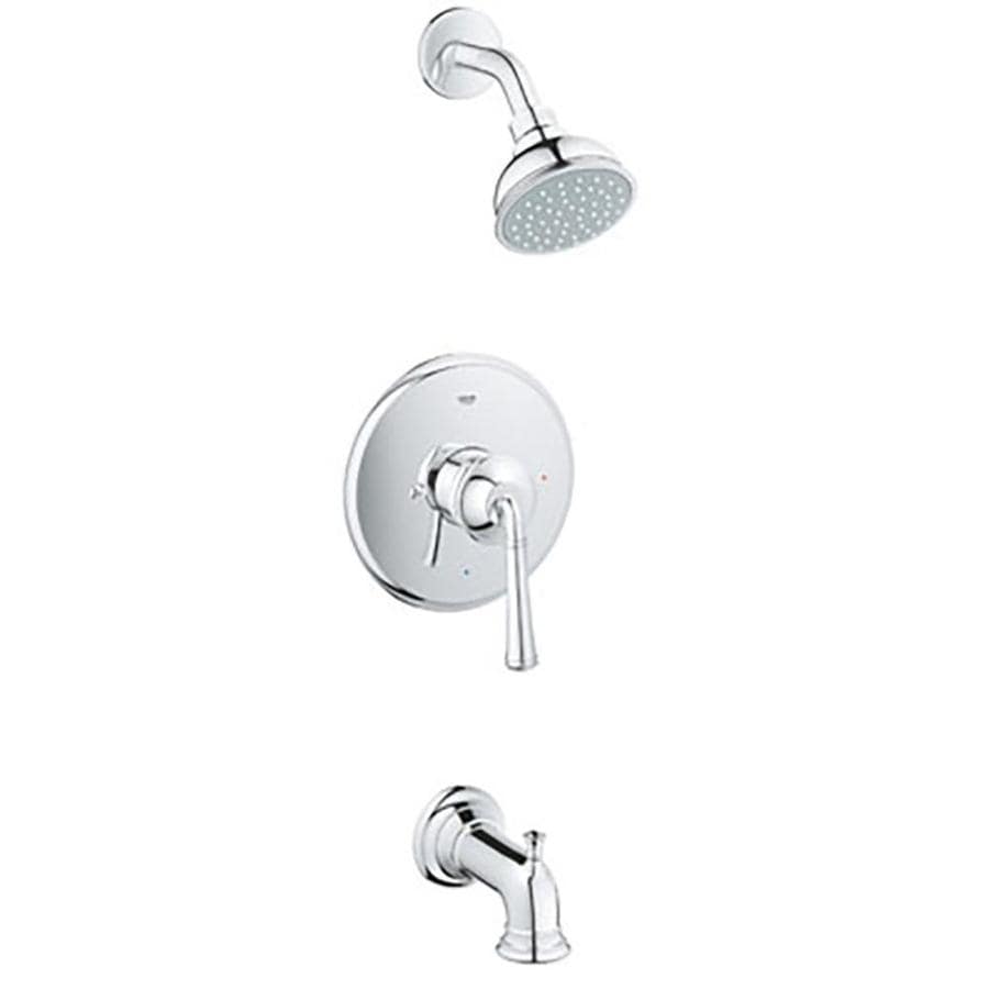 Grohe Gloucester Chrome 1 Handle Bathtub And Shower Faucet With Valve In The Shower Faucets Department At Lowes Com