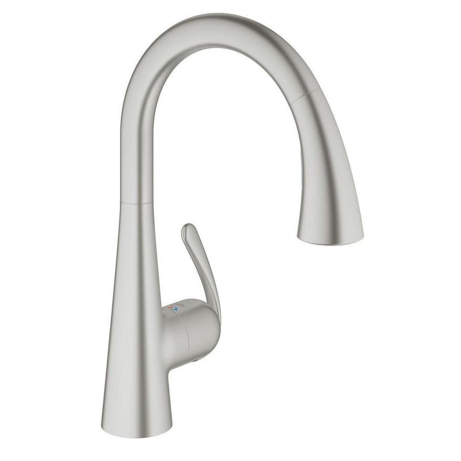 Grohe Ladylux Supersteel 1 Handle Deck Mount Pull Down Touchless