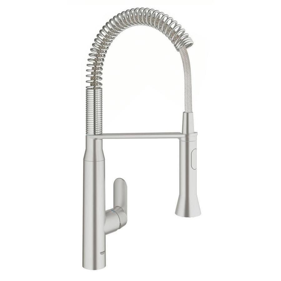 Grohe K7 Supersteel 1 Handle Deck Mount Pre Rinse Touchless