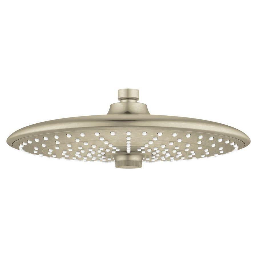 Grohe Euphoria Brushed Nickel 3 Spray Rain Shower Head 2 5 Gpm 9 5 Lpm In The Shower Heads Department At Lowes Com