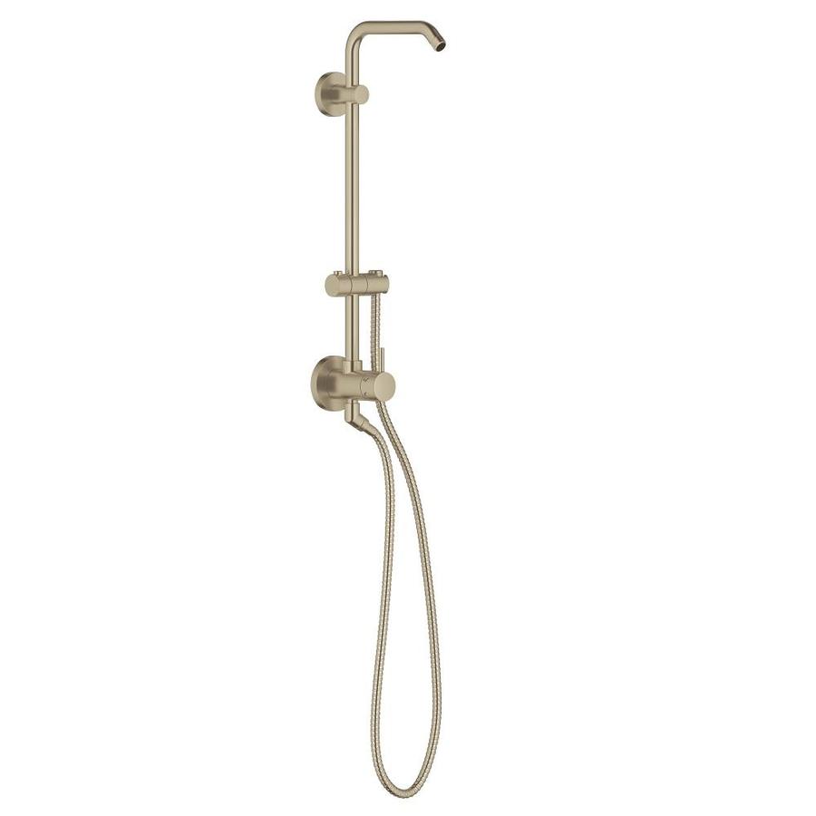 GROHE Retrofit Brushed Nickel Shower Head and Handheld Shower Combo at