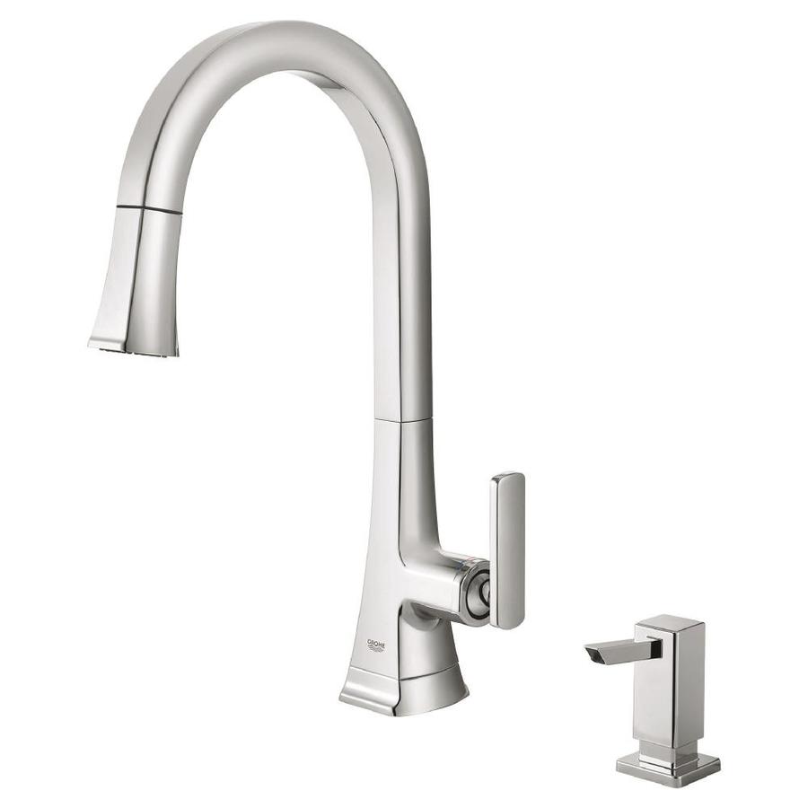 GROHE CARRE Chrome 1-Handle Pull-down Kitchen Faucet at ...