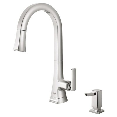 Grohe Carre Chrome 1 Handle Deck Mount Pull Down Touch Residential