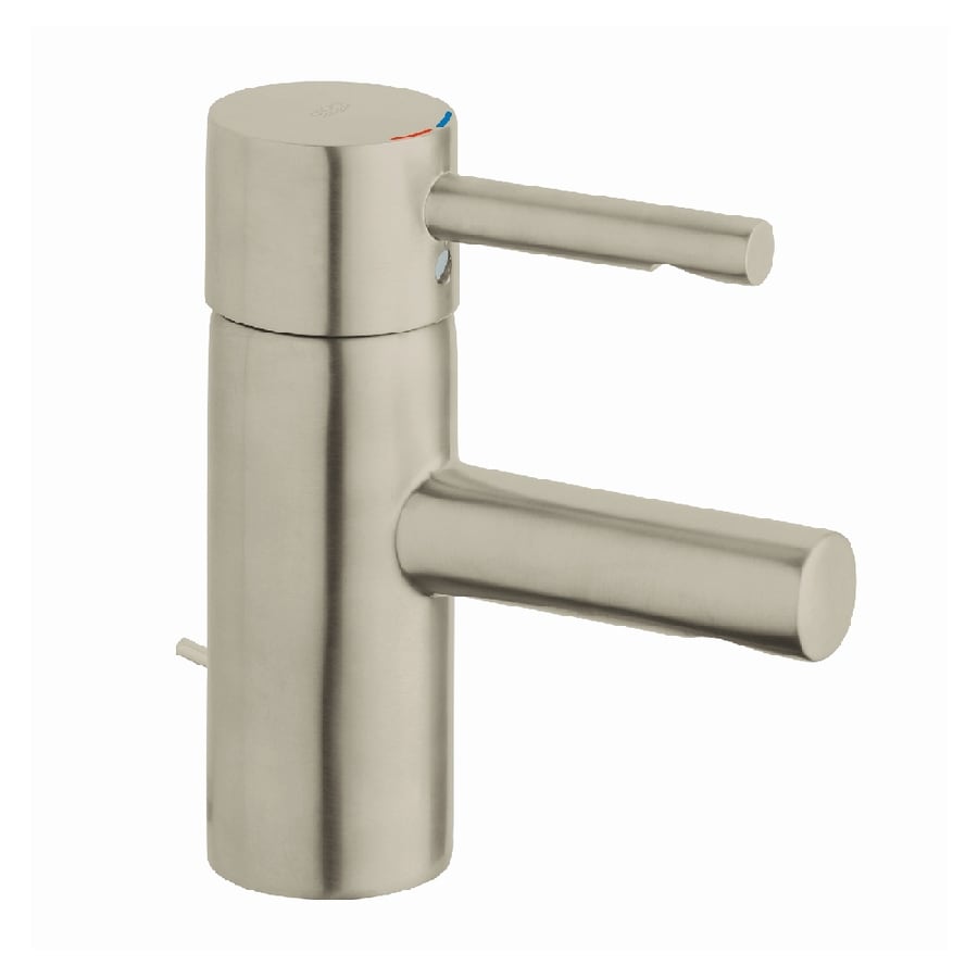 Grohe Essence Brushed Nickel 1 Handle Single Hole Watersense Grohe Essence Brushed Nickel 1 Handle Single Hole Watersense Bathroom Faucet Drain Included