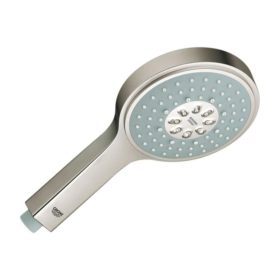 GROHE Power and Soul Brushed Nickel Infinity-Spray Rain Shower Head ...