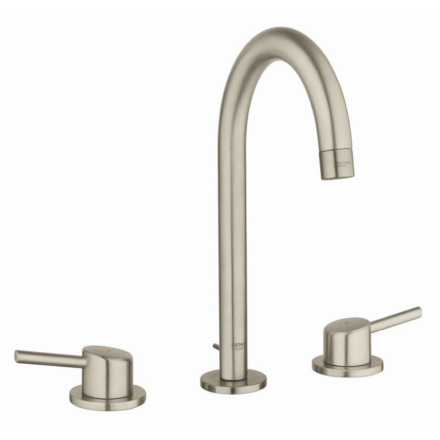 GROHE Concetto Brushed Nickel 2 Handle Widespread WaterSense Bathroom 