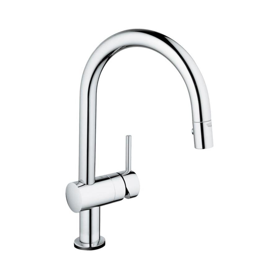 Shop GROHE Minta StarLight Chrome 1 Handle Pull Down Kitchen