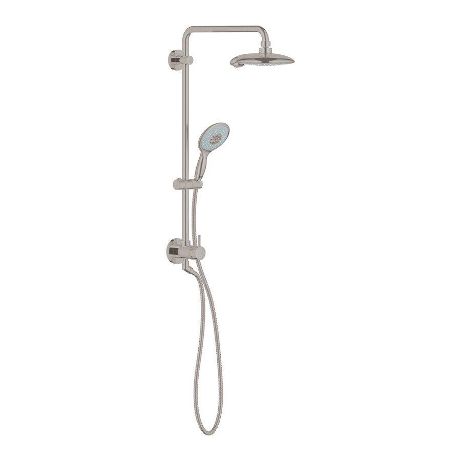 GROHE Retrofit 7.5-in Brushed Nickel Showerhead with Hand Shower at ...