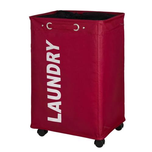 WENKO Wenko Laundry Bin Quadro Red Laundry Basket at