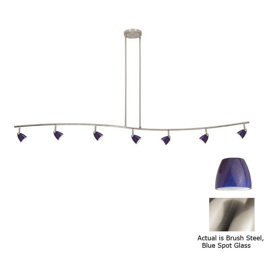 Cal Lighting Serpentine 7 Light 80 In Brushed Steel Dimmable Cal Lighting Serpentine 7 Light 80 In Brushed Steel Dimmable Gl Pendant Linear Track