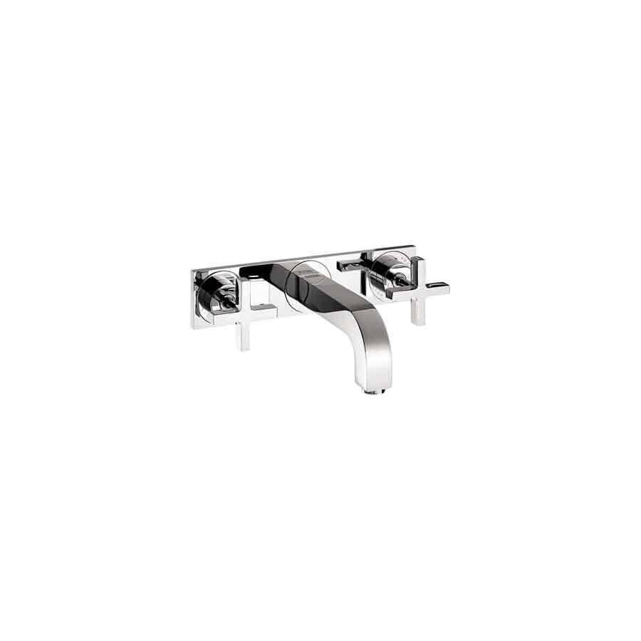 Hansgrohe 39144001 Axor Citterio Chrome Widespread 2-handle WaterSense Bathroom Sink Faucet with Drain
