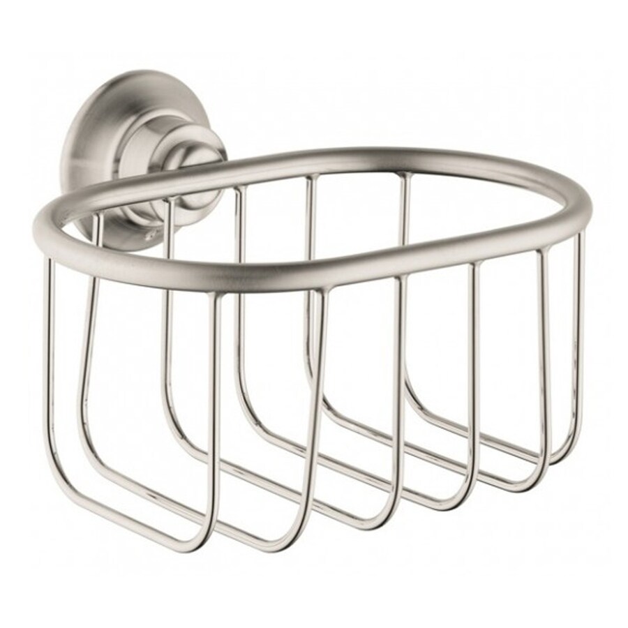 Hansgrohe Axor Montreux Shower Basket Brushed Nickel in the Bathtub Caddies department at