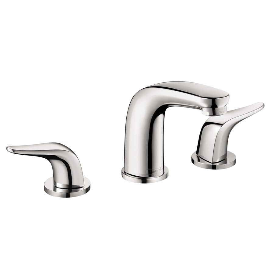 Hansgrohe 04195000 Metro E Chrome 2-Handle 4-in Mini Widespread WaterSense Bathroom Sink Faucet (Drain Included)