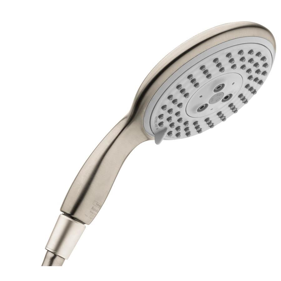 Hansgrohe HG Shower Brushed Nickel 3-Spray Handheld Shower 2-GPM (7.6 ...